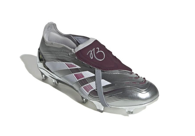 Adidas Predator Elite Fold-over Tongue FG JUDE BELLINGHAM Chrome Dream - Silver Metallic/Legacy Burgundy/Maroon Limited Edition