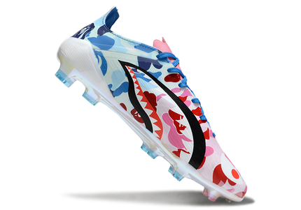Top view of Adidas F50 Elite FG x BAPE Lace – showcasing premium laced design and limited-edition camouflage upper.