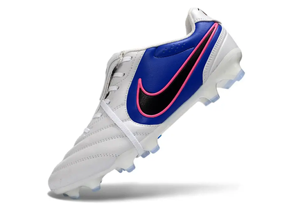 Close-up of Nike Tiempo Ligera Pro LE Elite FG football boot sole and upper