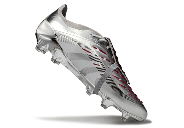 Adidas Predator Elite Fold-over Tongue FG JUDE BELLINGHAM Chrome Dream - Silver Metallic/Legacy Burgundy/Maroon Limited Edition