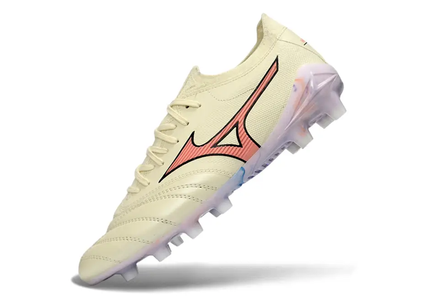 Close-up of Mizuno Morelia Neo IV Japan FG football boot's upper material