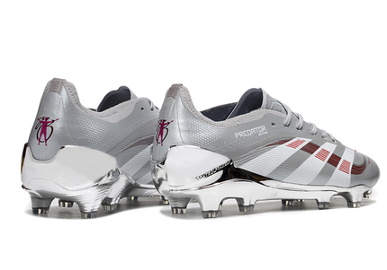 Adidas Predator Elite FG JUDE BELLINGHAM Chrome Dream - Silver Metallic/Legacy Burgundy/Maroon Limited Edition