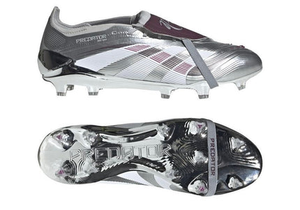 Adidas Predator Elite Fold-over Tongue FG JUDE BELLINGHAM Chrome Dream - Silver Metallic/Legacy Burgundy/Maroon Limited Edition