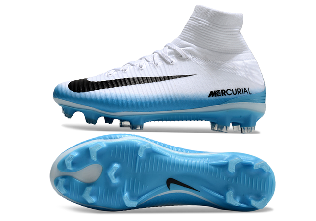Nike Air Zoom Mercurial Superfly V Elite FG “Blanco Azul”