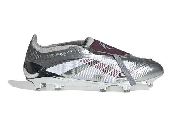 Adidas Predator Elite Fold-over Tongue FG JUDE BELLINGHAM Chrome Dream - Silver Metallic/Legacy Burgundy/Maroon Limited Edition