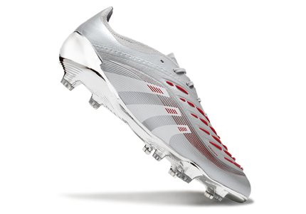 Adidas Predator Elite FG JUDE BELLINGHAM Chrome Dream - Silver Metallic/Legacy Burgundy/Maroon Limited Edition