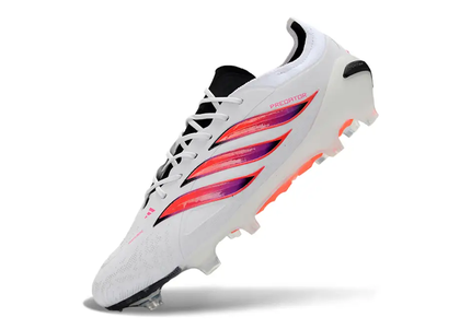 Close-up of Adidas Predator 26 Elite FG football boot laces and studs
