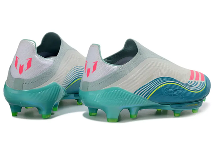 Back view of Adidas F50+ Elite Laceless Messi Firm Ground Football Boots