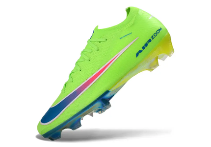 Close-up of Nike Air Zoom Mercurial Vapor XVI Elite FG soccer cleats, high-performance design.