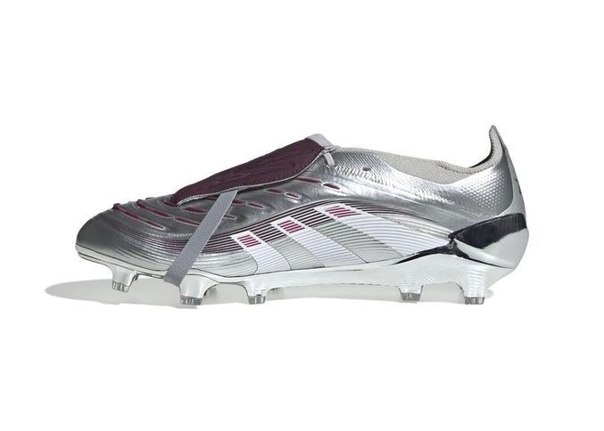 Adidas Predator Elite Fold-over Tongue FG JUDE BELLINGHAM Chrome Dream - Silver Metallic/Legacy Burgundy/Maroon Limited Edition