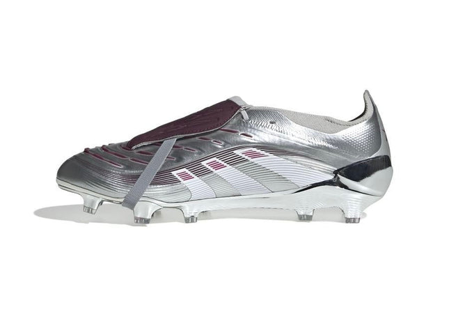 Adidas Predator Elite Fold-over Tongue FG JUDE BELLINGHAM Chrome Dream - Silver Metallic/Legacy Burgundy/Maroon Limited Edition