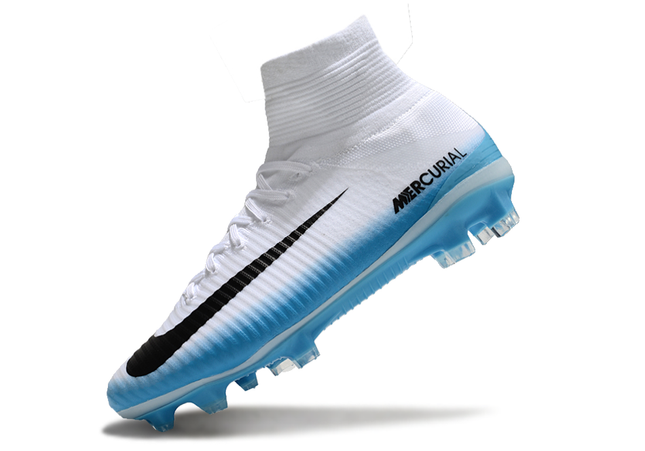 Nike Air Zoom Mercurial Superfly V Elite FG “Blanco Azul”