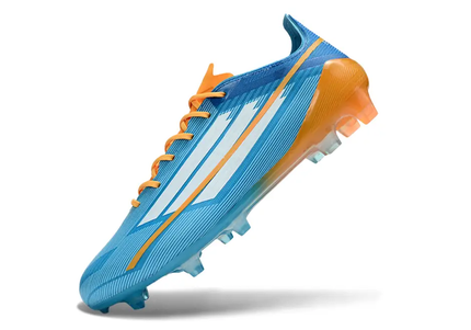 Close-up of Adidas F50 Elite FG football boot upper, premium materials
