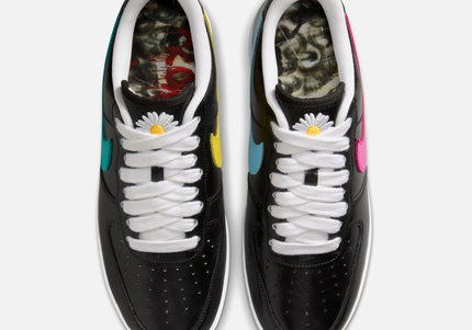Nike x PEACEMINUSONE Air Force 1 - Black / New Emerald / Pinkfire II / Tour Yellow / Blue Gale