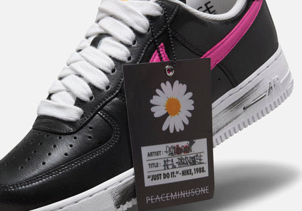 Nike x PEACEMINUSONE Air Force 1 - Black / New Emerald / Pinkfire II / Tour Yellow / Blue Gale