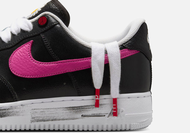 Nike x PEACEMINUSONE Air Force 1 - Black / New Emerald / Pinkfire II / Tour Yellow / Blue Gale