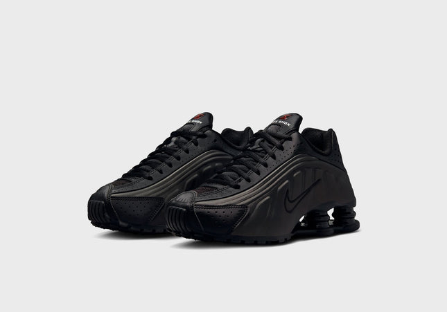 Nike GS Shox R4 - Black / Black / Black / Bright Crimson