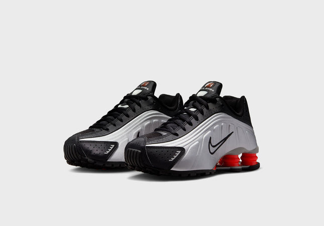 Nike GS Shox R4 - Metallic Silver / Metallic Silver / Black