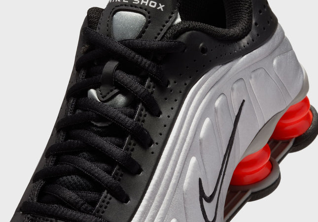 Nike GS Shox R4 - Metallic Silver / Metallic Silver / Black