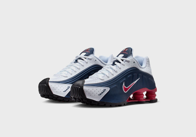 Nike GS Shox R4 - Midnight Navy / Gym Red / White