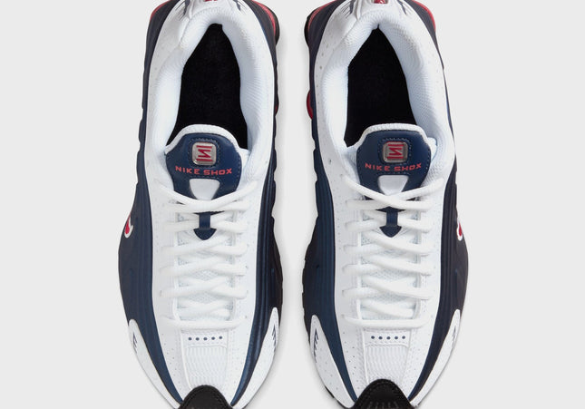 Nike GS Shox R4 - Midnight Navy / Gym Red / White