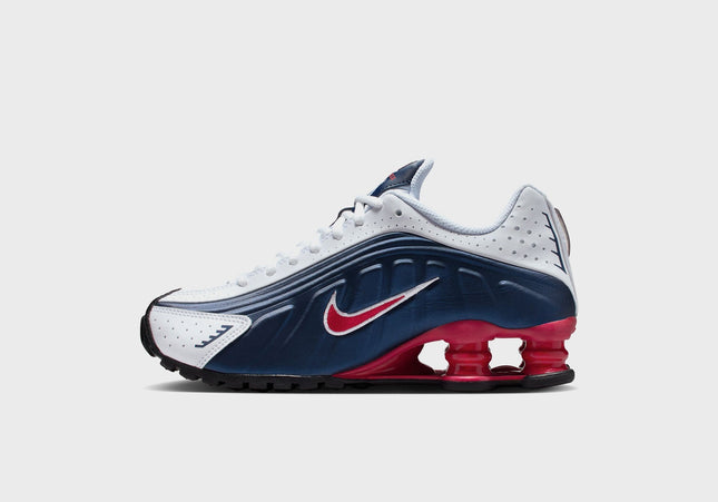 Nike GS Shox R4 - Midnight Navy / Gym Red / White