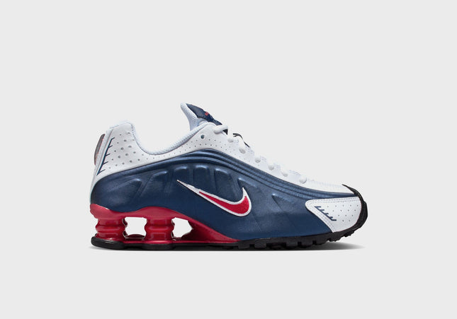 Nike GS Shox R4 - Midnight Navy / Gym Red / White