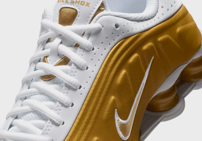 Nike GS Shox R4 - Metallic Gold / Metallic Gold / White