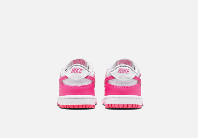 Nike TD Dunk Low - White / Laser Fuchsia