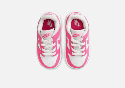 Nike TD Dunk Low - White / Laser Fuchsia