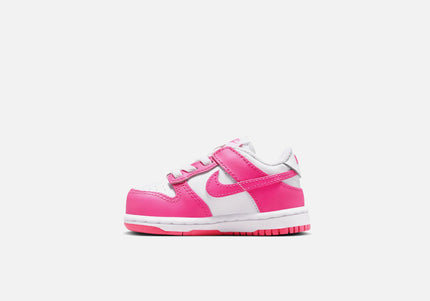 Nike TD Dunk Low - White / Laser Fuchsia