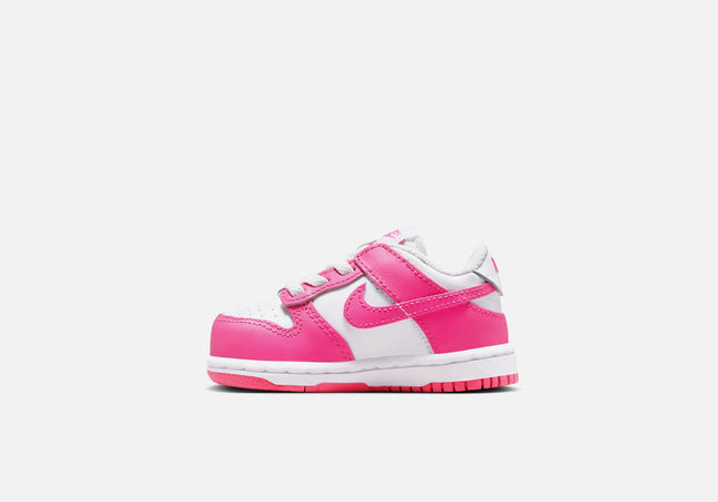 Nike TD Dunk Low - White / Laser Fuchsia