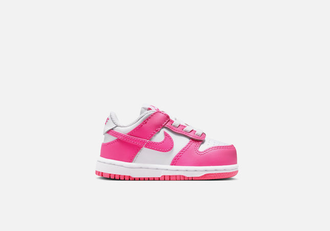 Nike TD Dunk Low - White / Laser Fuchsia