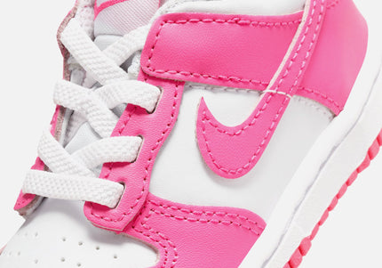 Nike TD Dunk Low - White / Laser Fuchsia