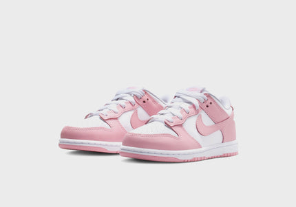 Nike GS Dunk Low - White / Medium Soft Pink / White / White