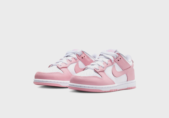 Nike GS Dunk Low - White / Medium Soft Pink / White / White