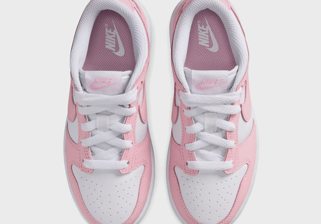 Nike GS Dunk Low - White / Medium Soft Pink / White / White