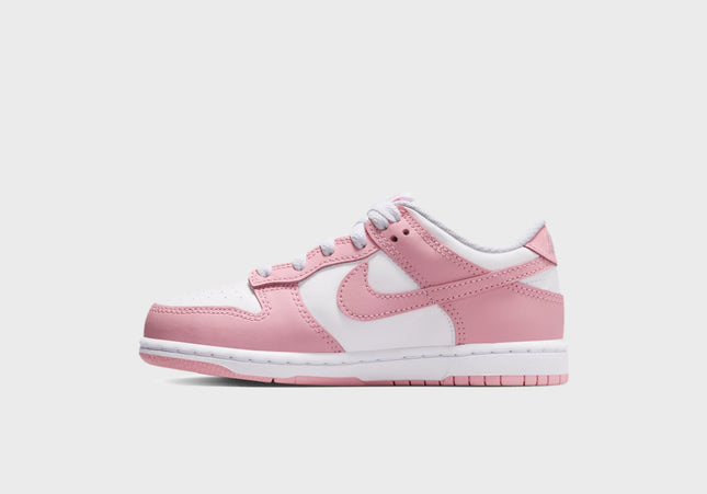 Nike GS Dunk Low - White / Medium Soft Pink / White / White