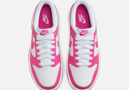 Nike GS Dunk Low - White / Laser Fuchsia