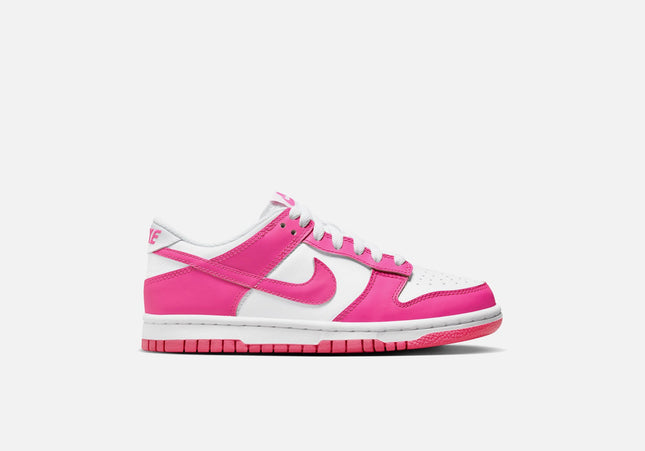 Nike GS Dunk Low - White / Laser Fuchsia