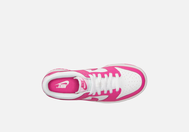 Nike GS Dunk Low - White / Laser Fuchsia