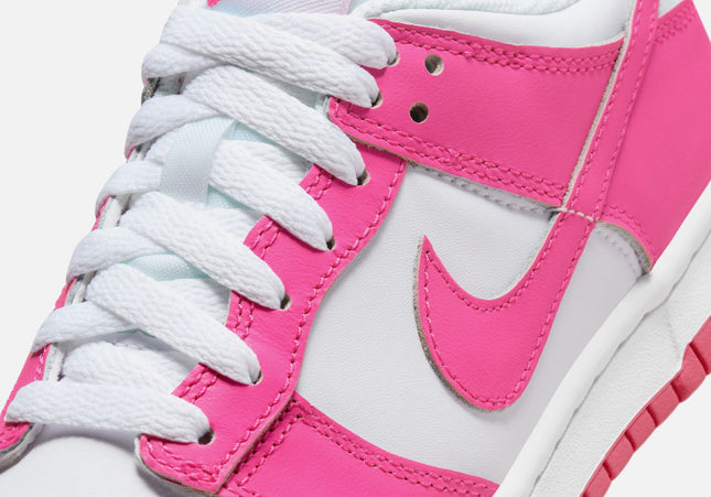 Nike GS Dunk Low - White / Laser Fuchsia