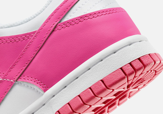 Nike GS Dunk Low - White / Laser Fuchsia