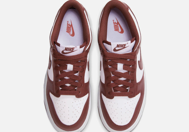 Nike GS Dunk Low - White / Gym Red / Redwood