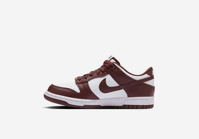 Nike GS Dunk Low - White / Gym Red / Redwood