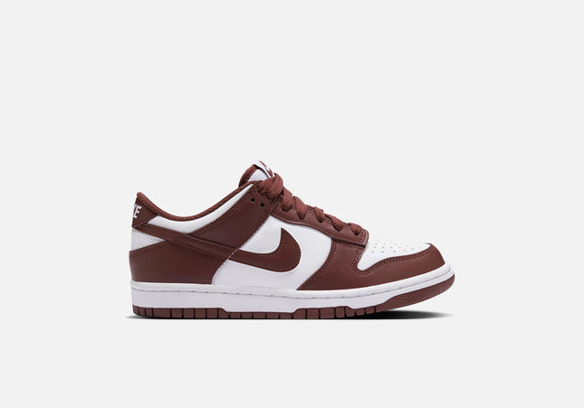 Nike GS Dunk Low - White / Gym Red / Redwood