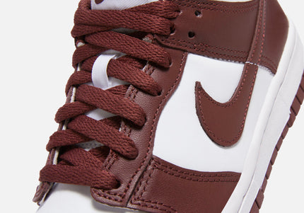 Nike GS Dunk Low - White / Gym Red / Redwood