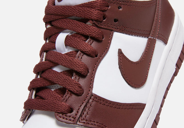 Nike GS Dunk Low - White / Gym Red / Redwood