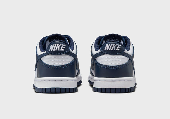 Nike GS Dunk Low - White / Midnight Navy