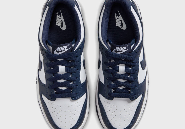 Nike GS Dunk Low - White / Midnight Navy